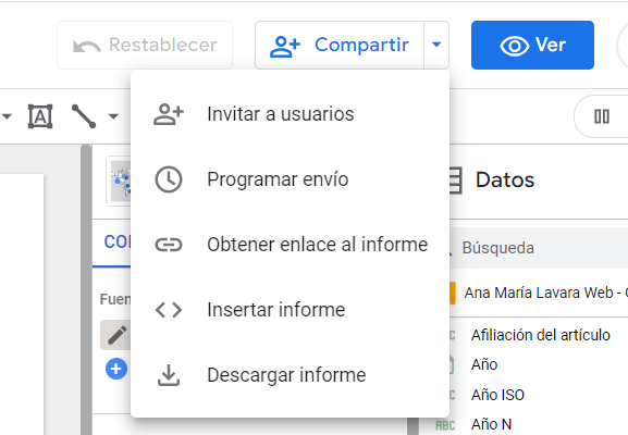 como crear informe en looker studio